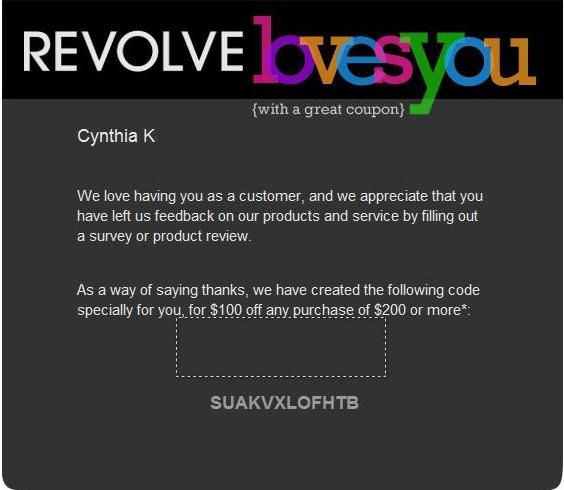 Revolve coupon