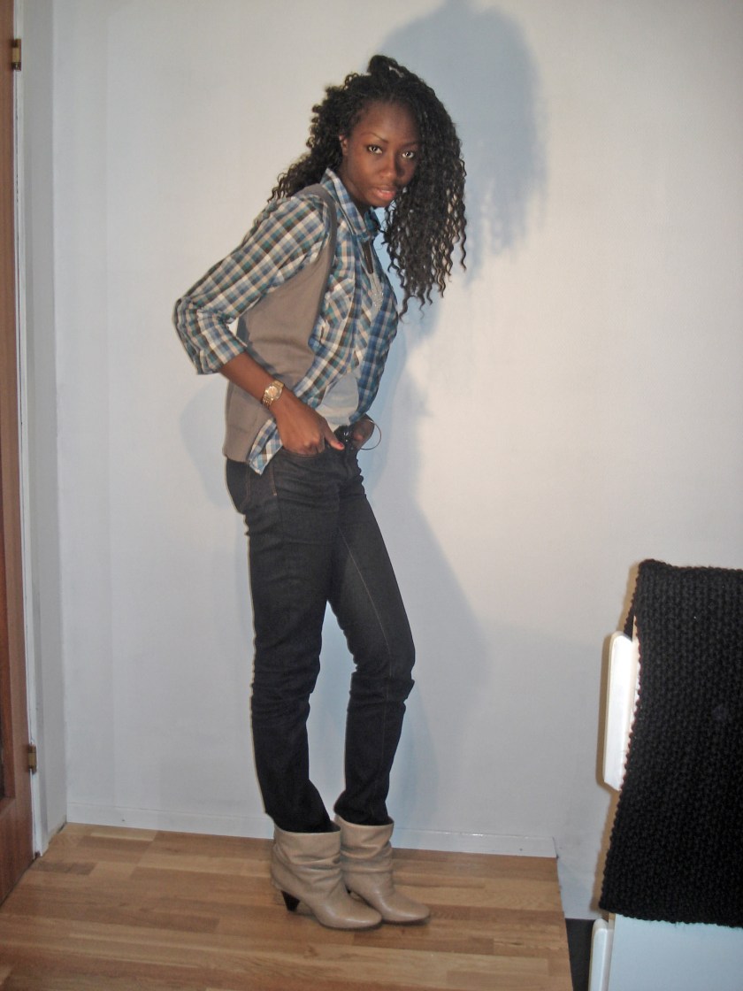 //Gilet Edeis pour la Redoute // Low boots Zara//